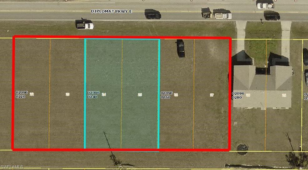 Map / location with property parcel outlined