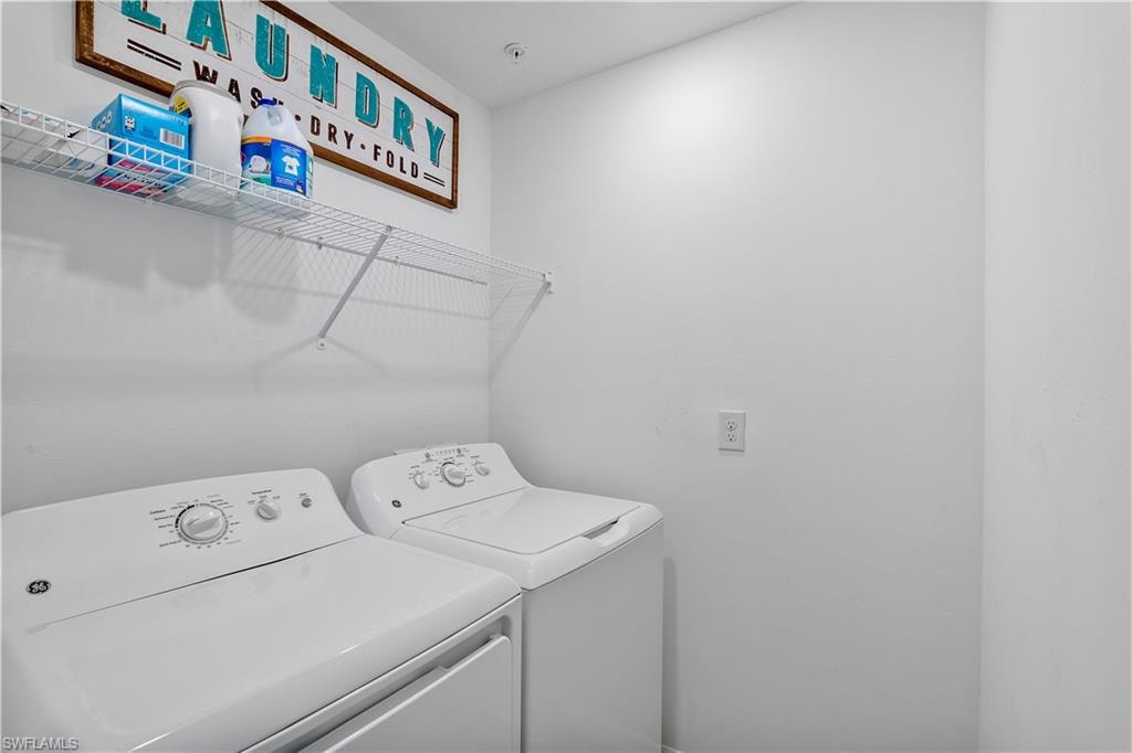 Washroom with separate washer and dryer