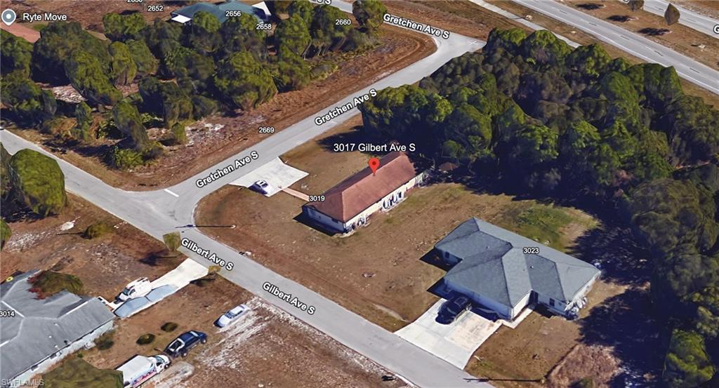 Aerial overview of property's location