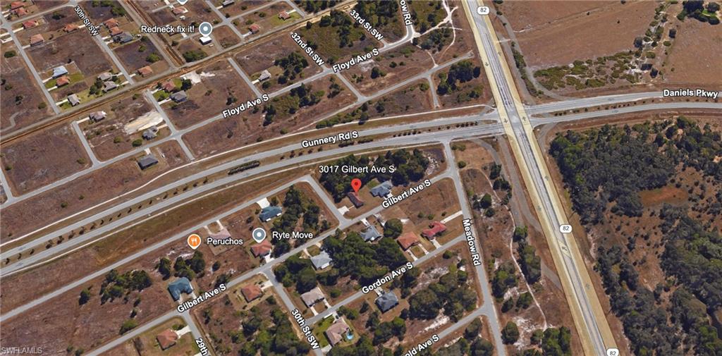 Aerial overview of property's location, Large Corner Lot