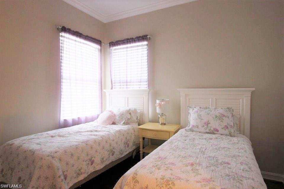 Bedroom with crown molding