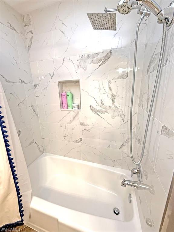 Bathroom with shower / bath combo
