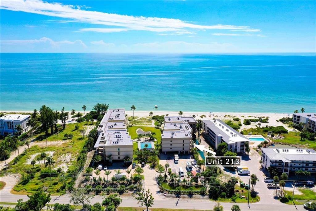 Drone / aerial view of extended coastline