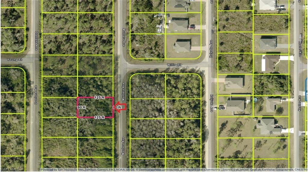 Map / location with property boundaries highlighted