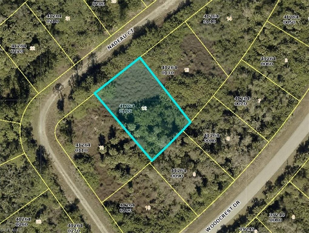 Aerial map of property and surrounding area
