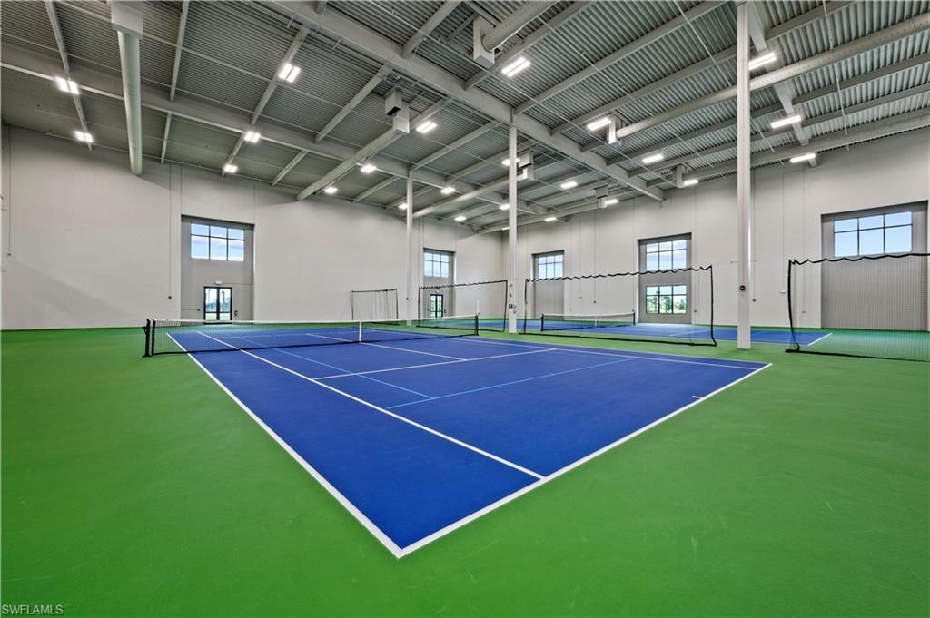 View of indoor tennis courts