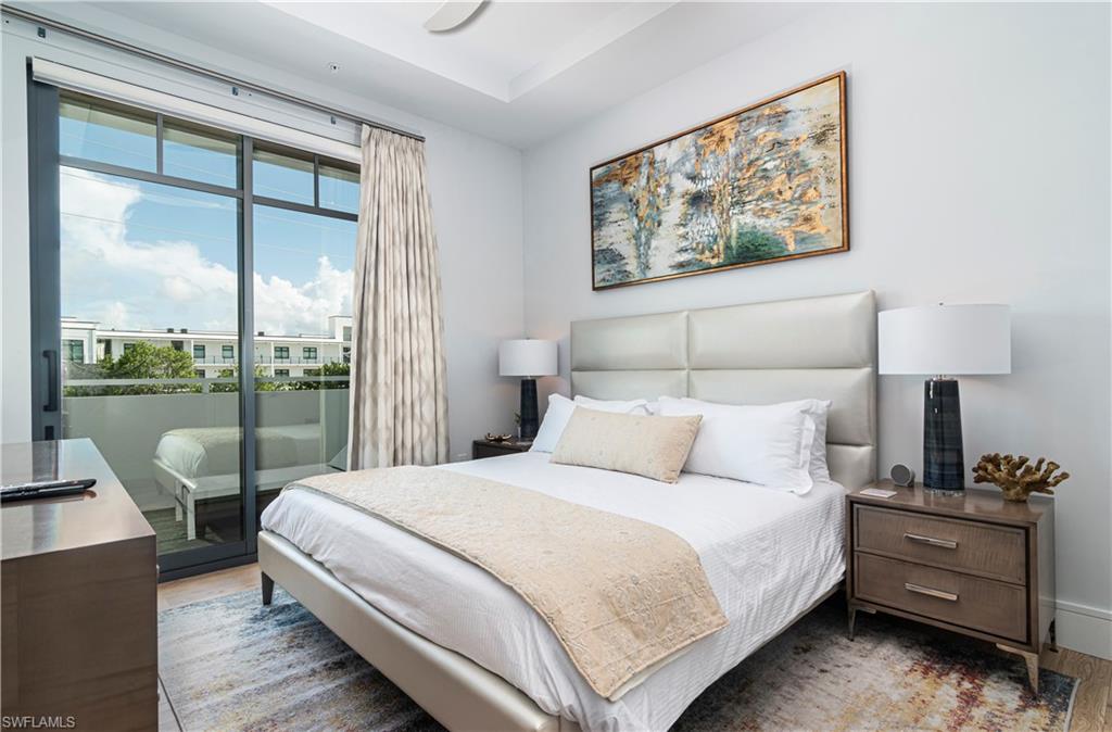 Bedroom 2 with north city view balcony