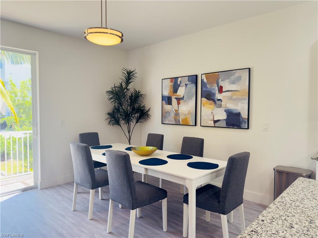 Dining room featuring light wood-type flooring