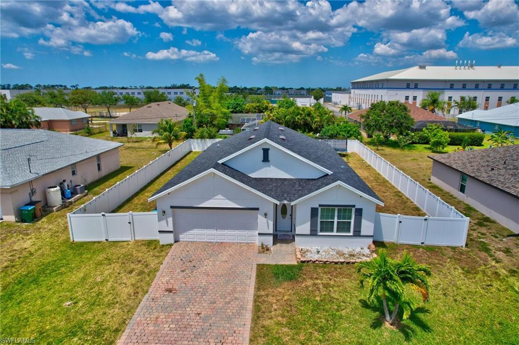Aerial view of residential area