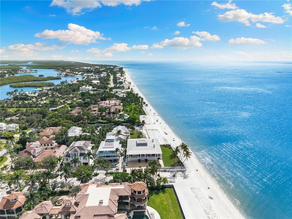Drone / aerial view of extended coastline