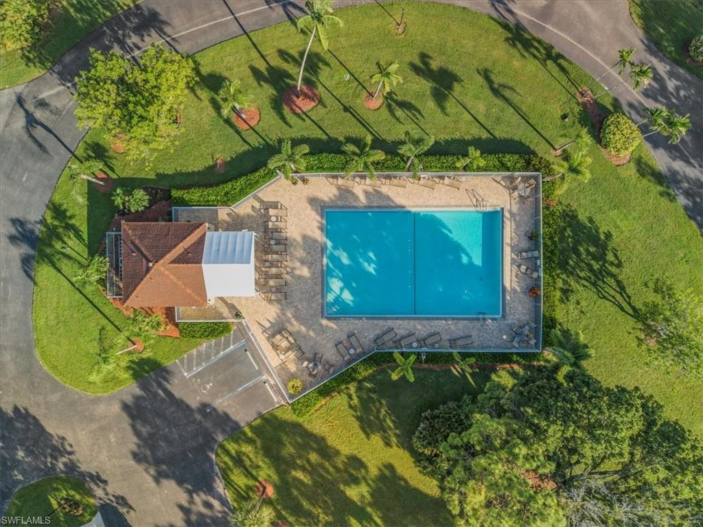 Bird's eye view of a pool