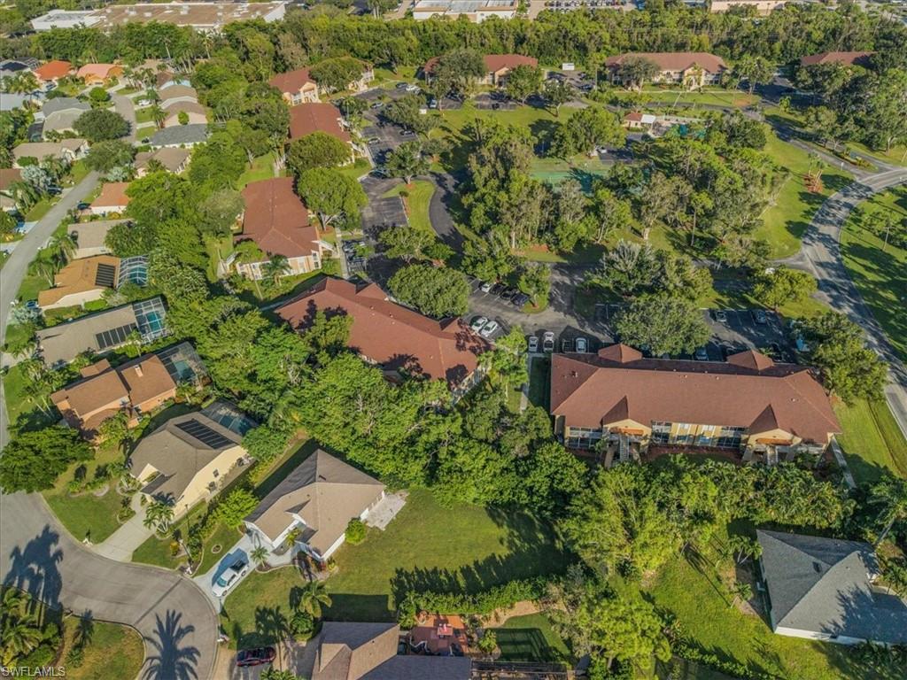Aerial overview of property's location with nearby suburban area