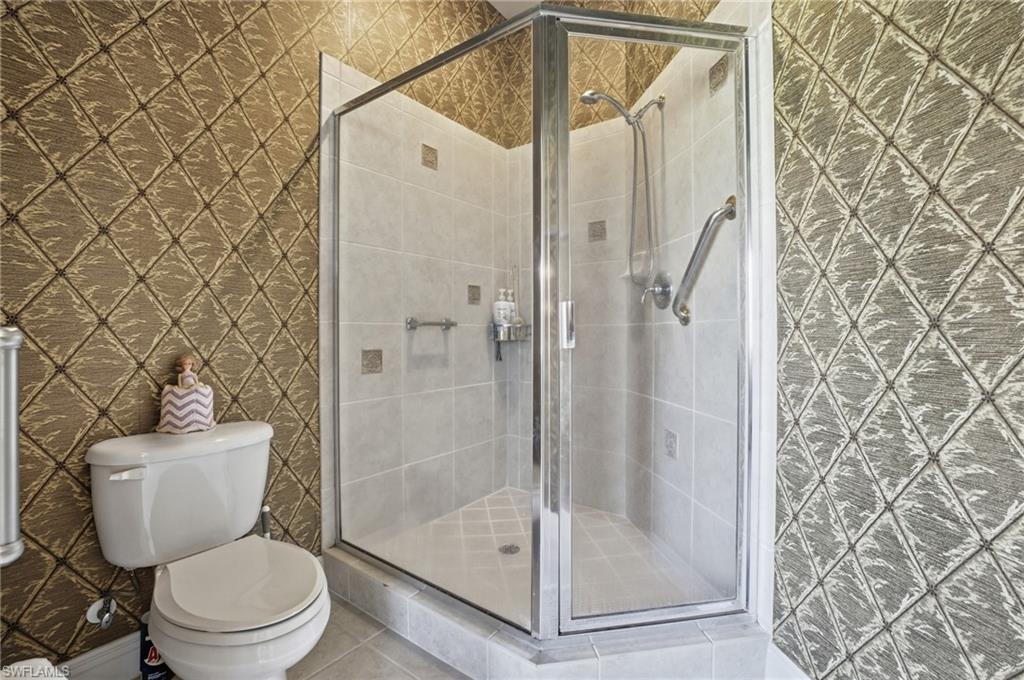 Primary Bath walk in shower and toilet