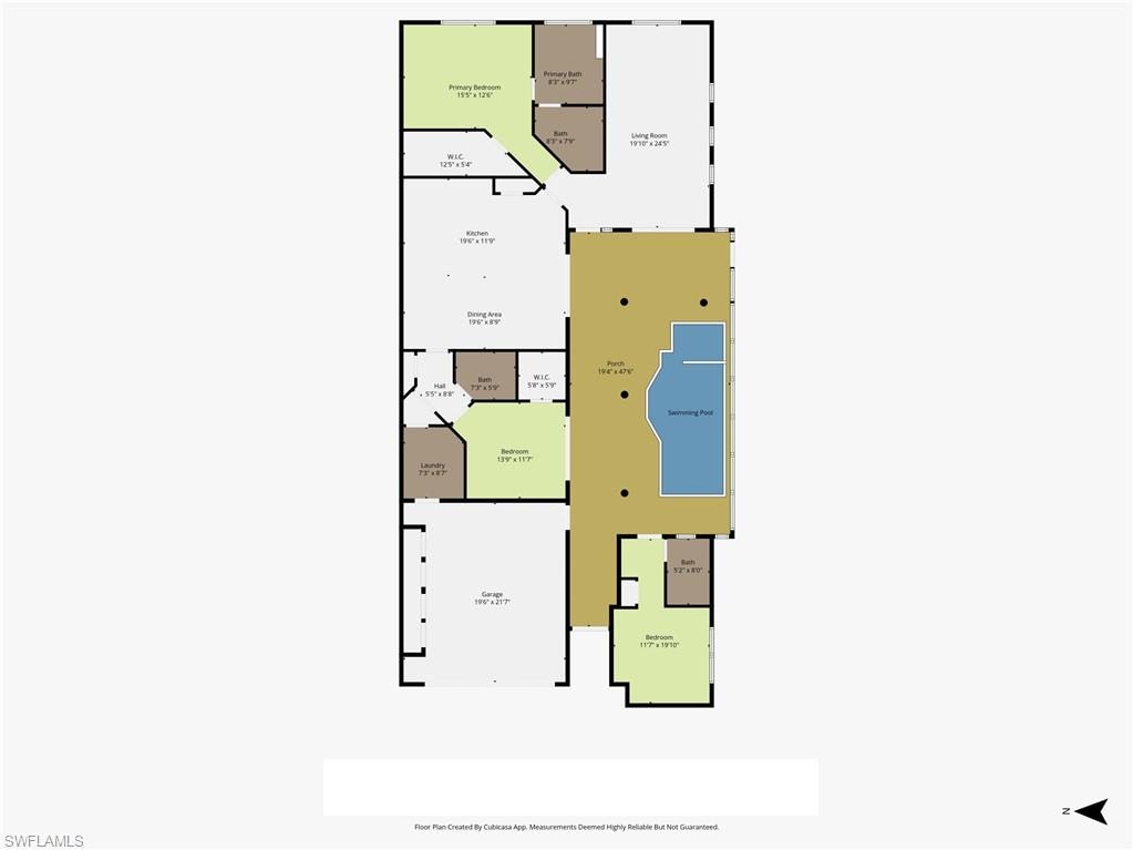 Plan with approximate dimensions