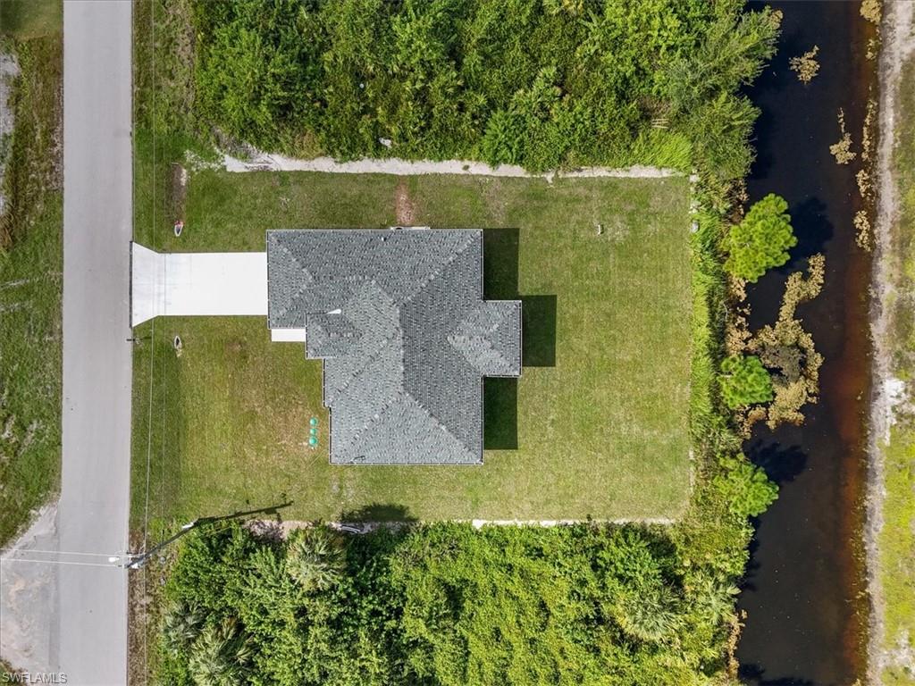 Drone / aerial view of a large body of water