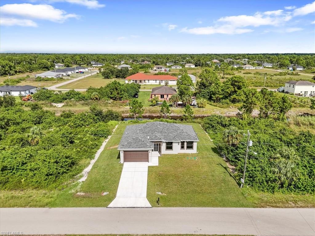 Aerial view of residential area