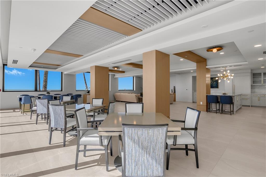 Social Room kitchen with spectacular Gulf view, spacious lounge, kitchen and more