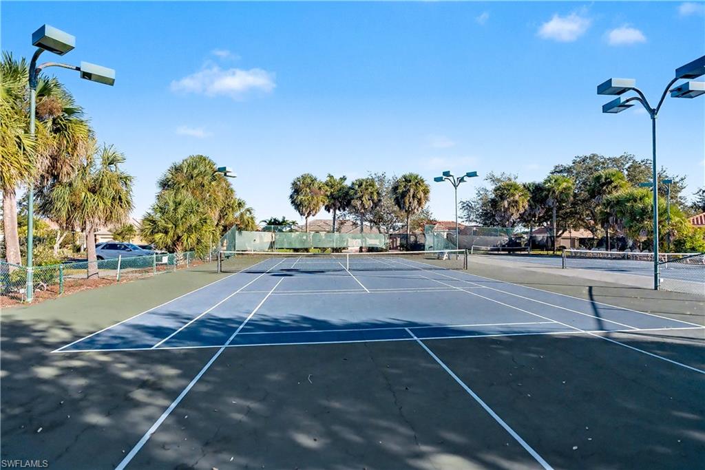 View of tennis court