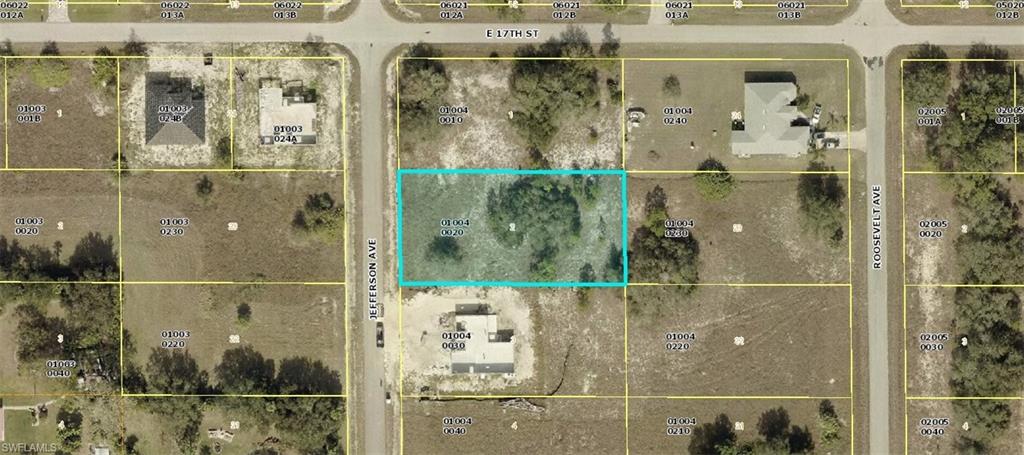Aerial view of property's location with property boundaries highlighted