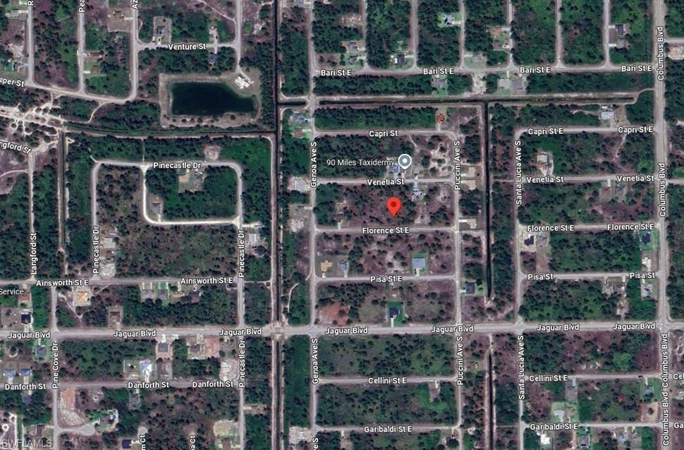 Aerial map of property and surrounding area