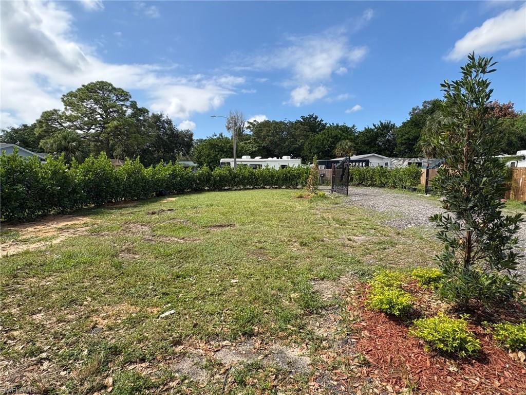 View of yard featuring view of scattered trees