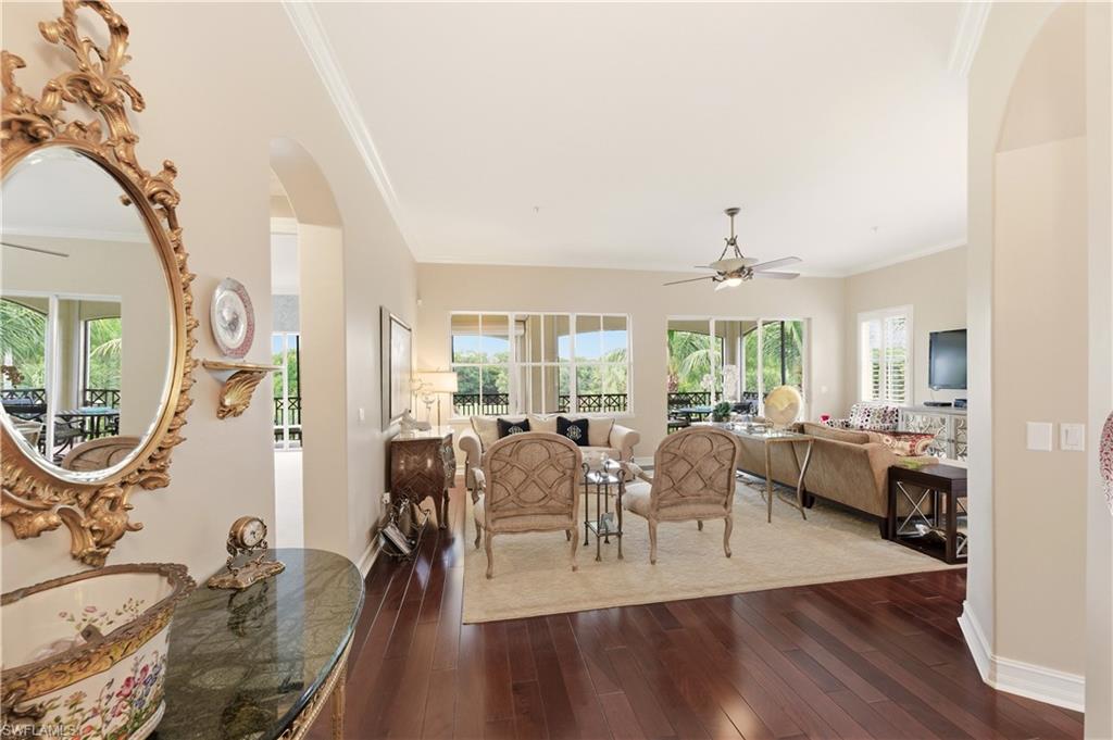 Rich wood flooring