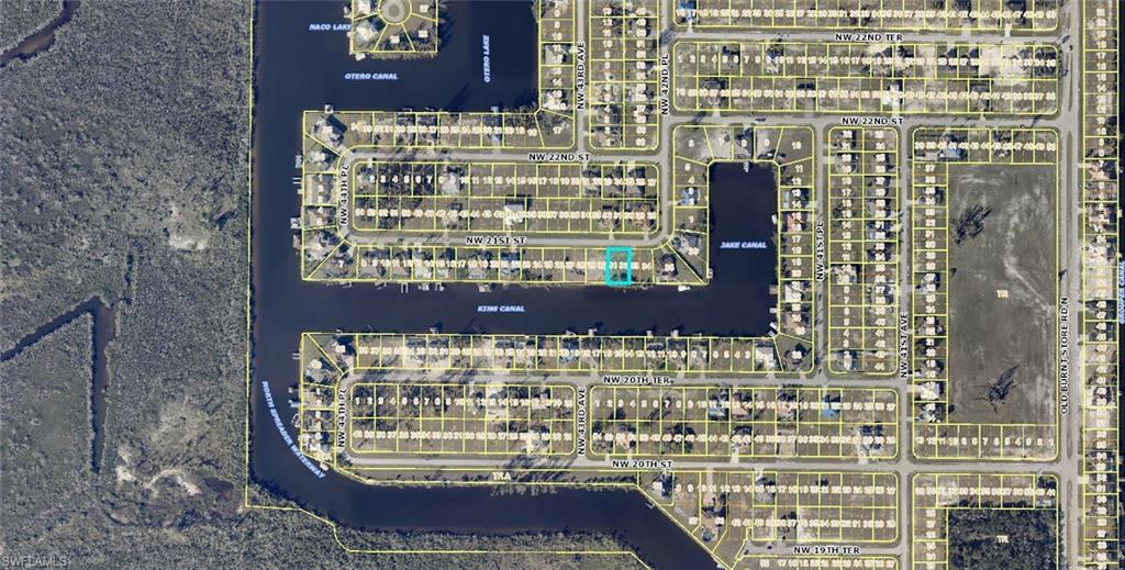 Aerial map of property and surrounding area