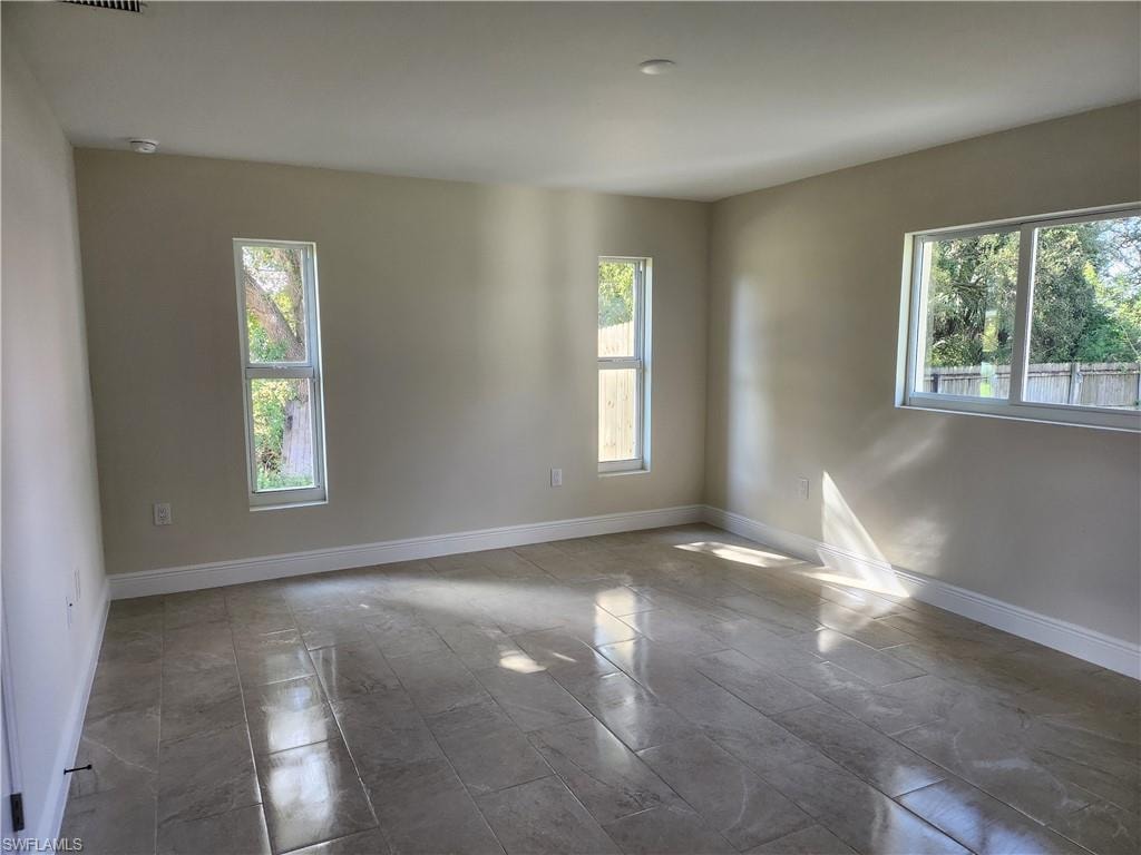 Empty room with plenty of natural light