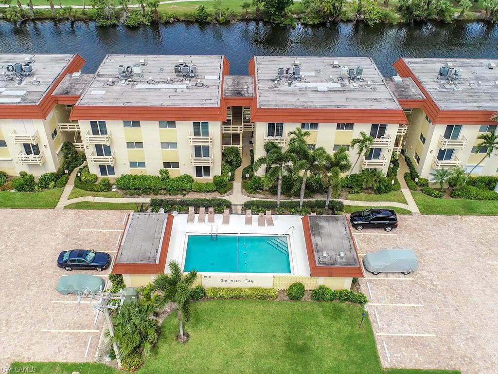 Drone / aerial view of a nearby body of water