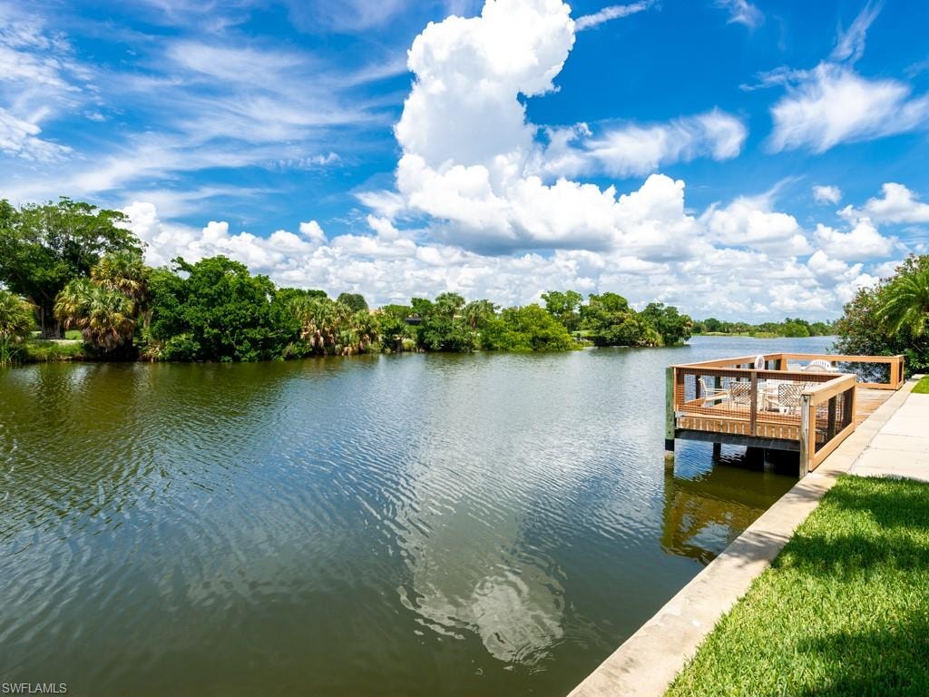 Dock featuring a water view