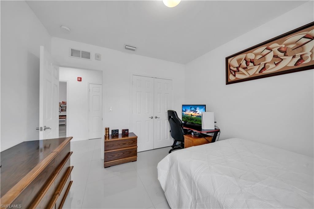 View of tiled bedroom