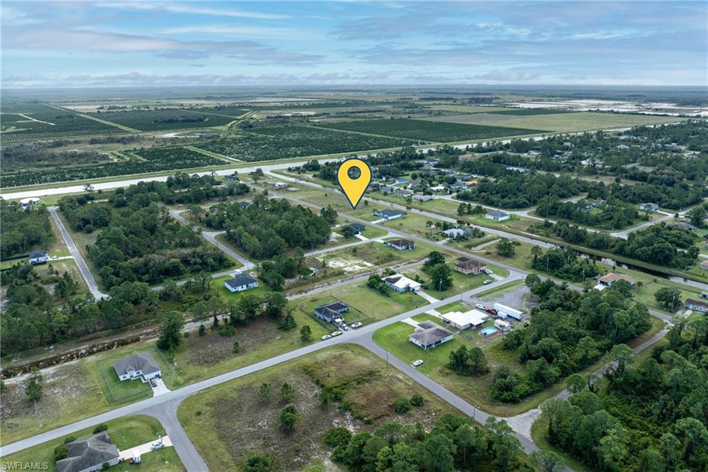 Aerial overview of property's location