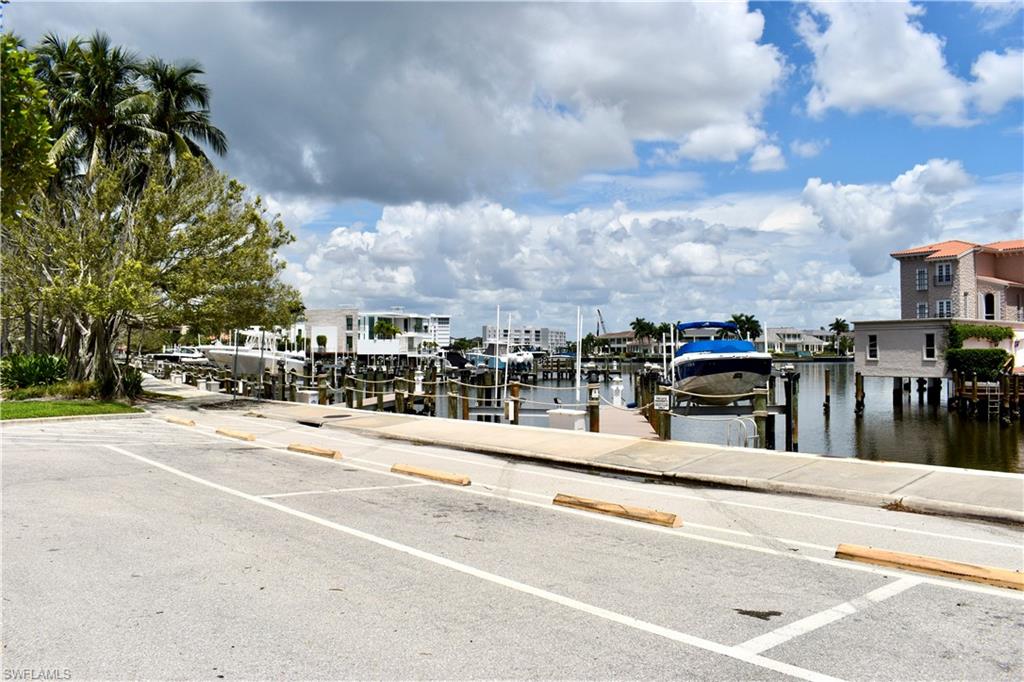 View of dock from parking lot