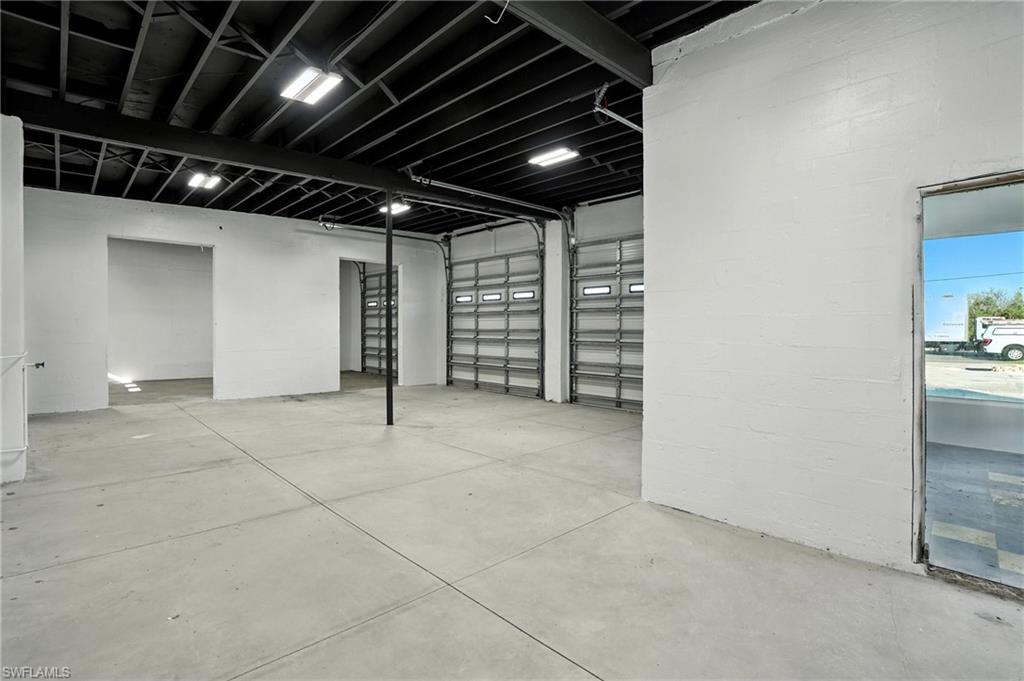 View of HUGE garage