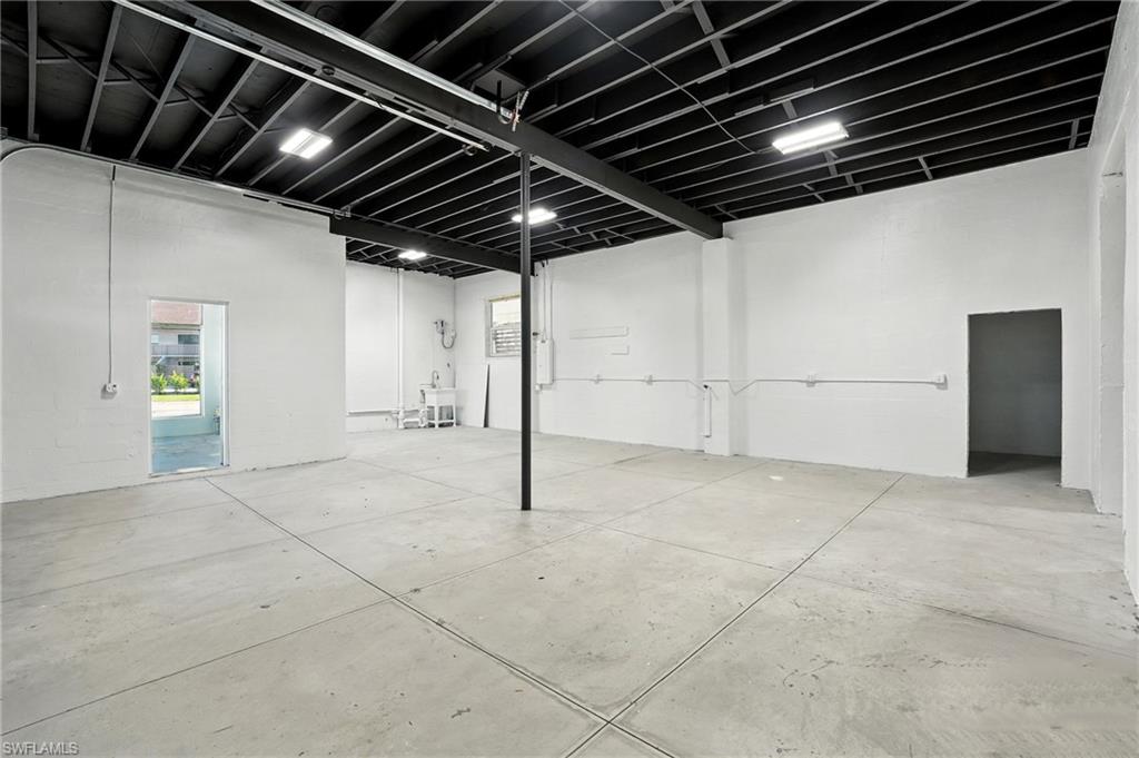 View of HUGE garage