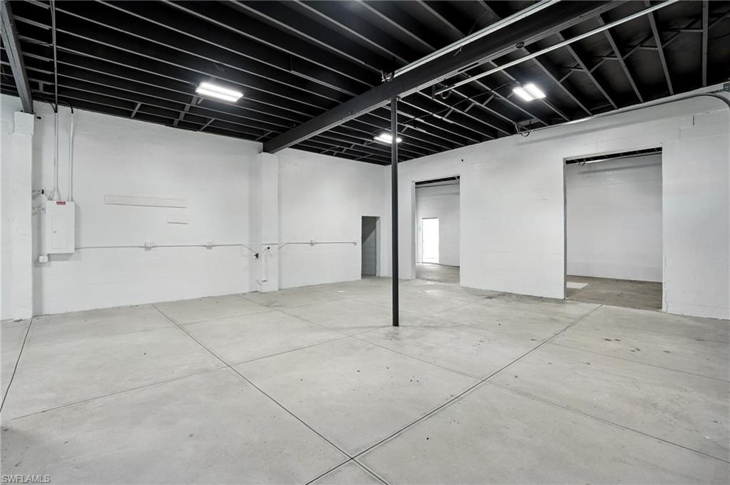 View of HUGE garage