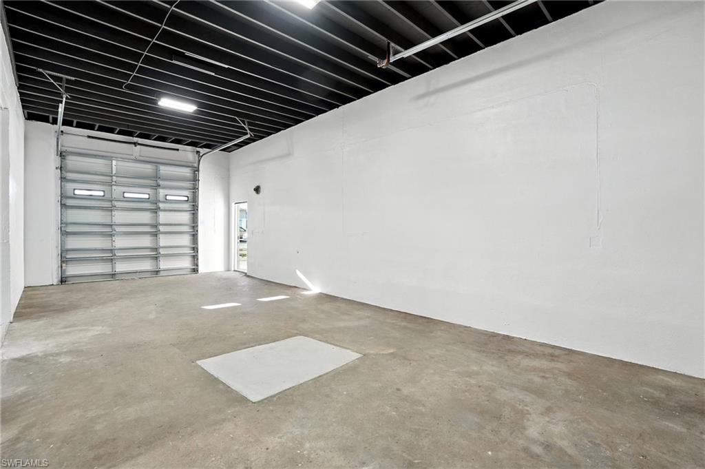Interior view of rear exit of drive through
