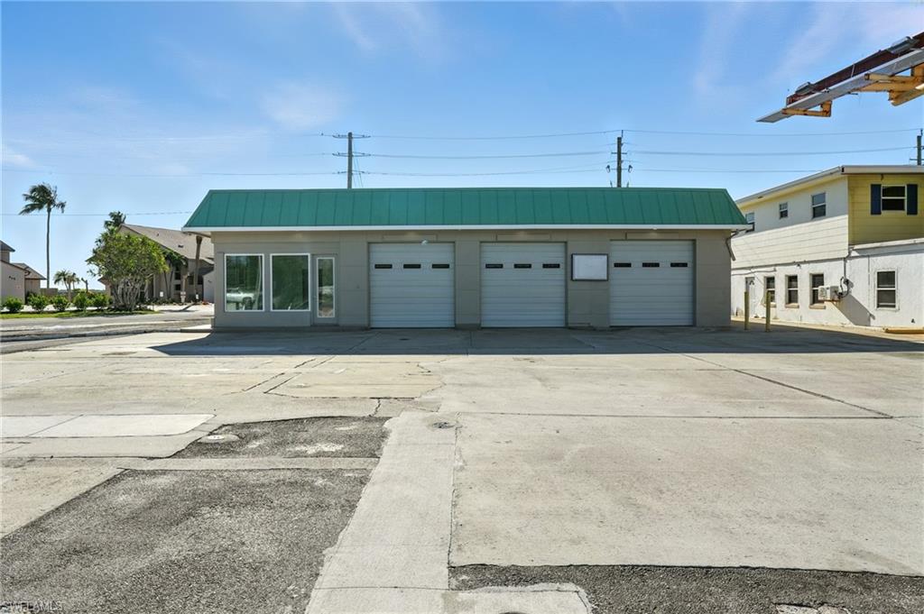Front view with huge parking lot!