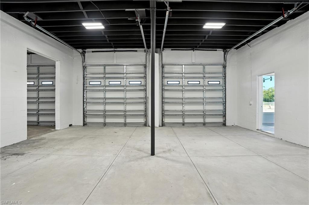 View of HUGE garage