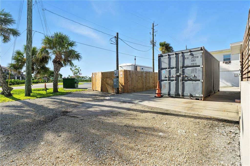 View of rear location of container and remediation equipment