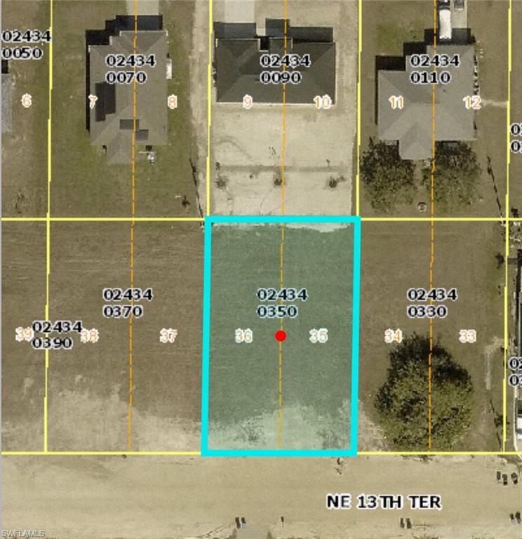 Map / location with property parcel outlined