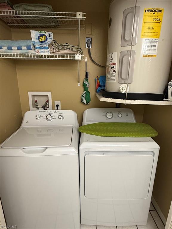 washer / dryer closet in 1/2 bath on main level