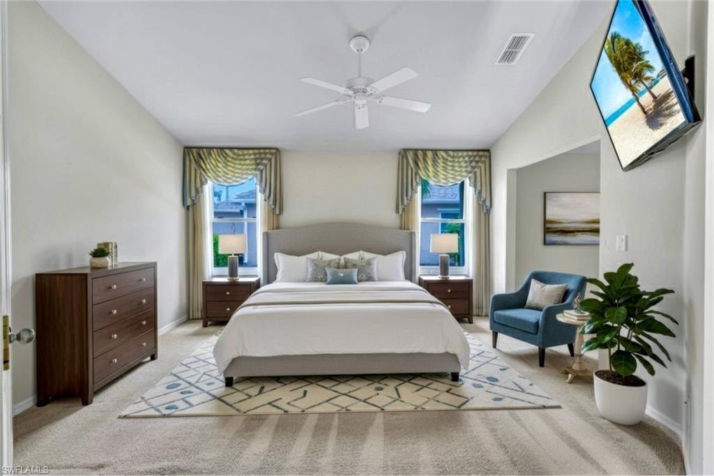 Virtually Staged Primary Bedroom