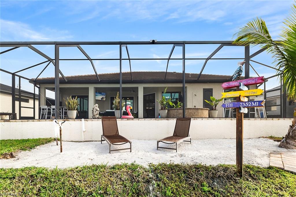 View of custom private beach