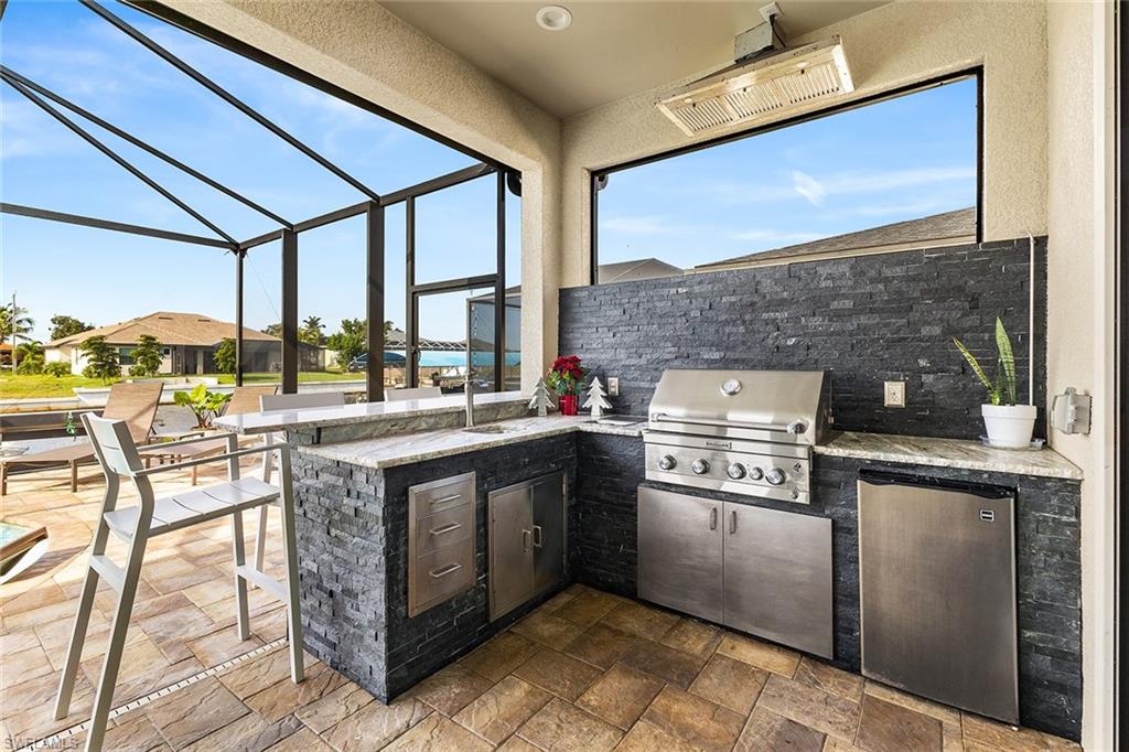 View of outdoor kitchen