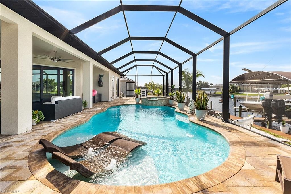 View of custom swimming pool