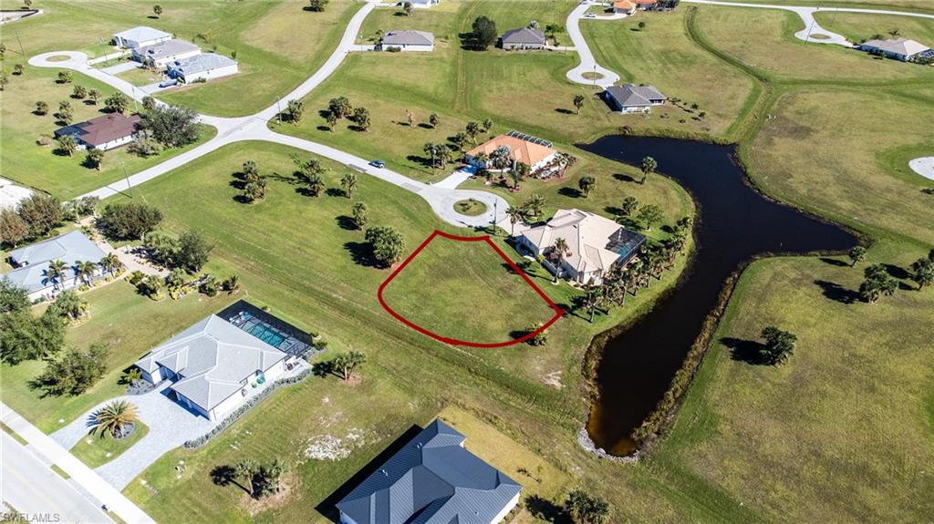 Drone / aerial view of a large body of water