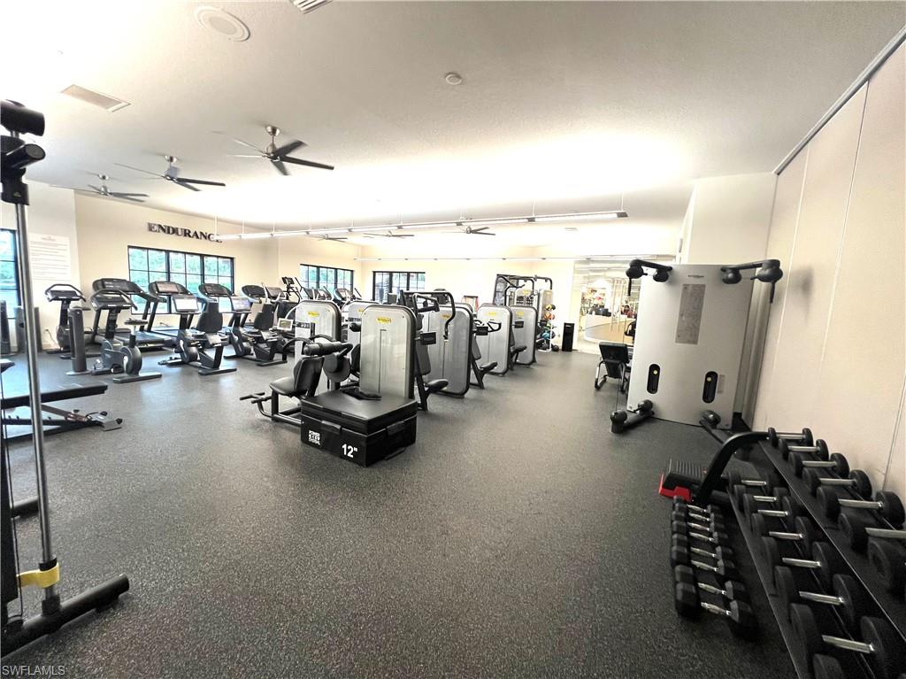 Featuring treadmills and weight equipment