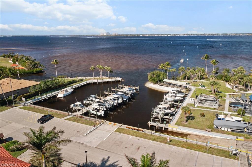 View of the Marina and Caloosahatchee River from your front door.