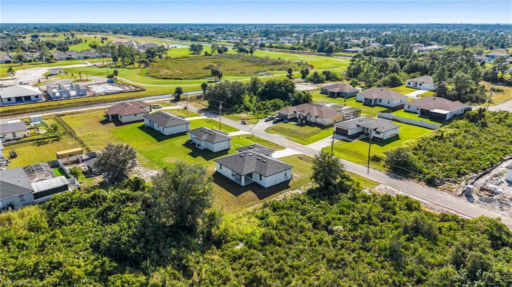 Aerial view of residential area